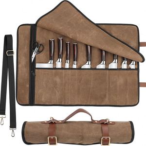 Échantillon gratuit : Sac de transport pour couteaux de chef, 12 poches pour couteaux et ustensiles de cuisine - Product Image 4