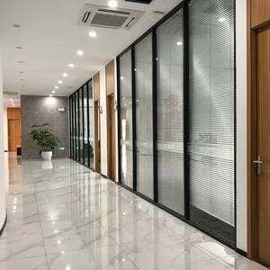 <span class=keywords><strong>Cloison</strong></span> de séparation en verre pour bureau avec cadre en aluminium personnalisable - <span class=keywords><strong>Cloison</strong></span> modulaire flexible pour extérieur avec design écologique - Product Image 3