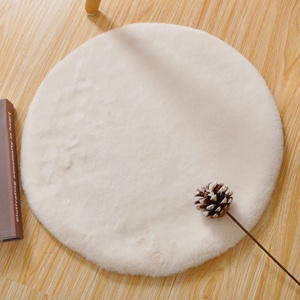Tappeti e tappeti rotondi di fabbrica di tappeti di coniglio <span class=keywords><strong>tappeto</strong></span> di pelliccia di coniglio finto morbido di alta qualità in stile nordico <span class=keywords><strong>per</strong></span> soggiorno - Product Image 5