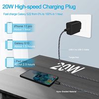 Adaptor Daya USB C PD 20W Port Tunggal untuk iPhone iPad MacBook Pro/Air Samsung Galaxy OPP Vivo Xiaomi Pengisi Daya Dinding USB C 20W