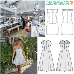 3027 verano gran oferta encanto mujer Bodycon Tube Top vestido Sexy plisado dobladillo transpirable <span class=keywords><strong>de</strong></span> moda con impresión Digital otoño - Product Image 1