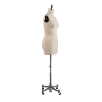 Mannequin de couture demi-torse femme en PU beige, réglable, plusieurs tailles, sans tête ni bras, idéal pour la confection de vêtements - Vente chaude