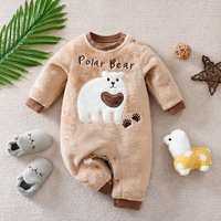 Mono de bebé al por mayor, disfraz de Halloween, de felpa polar con capucha, con cremallera y pies, para recién nacido, bebé, niño pequeño, unisex, OEM personalizado