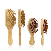 Fournisseur de produits capillaires, ensemble de brosses à cheveux en bambou pour massage du cuir chevelu, ensemble de brosses à cheveux démêlantes écologiques pour femmes