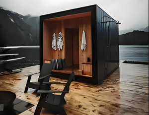 Keya nuovo Design 4 persone moderno cedro rosso legno giardino <span class=keywords><strong>Sauna</strong></span> comoda commerciale prefabbricata propano <span class=keywords><strong>Sauna</strong></span> - Product Image 5