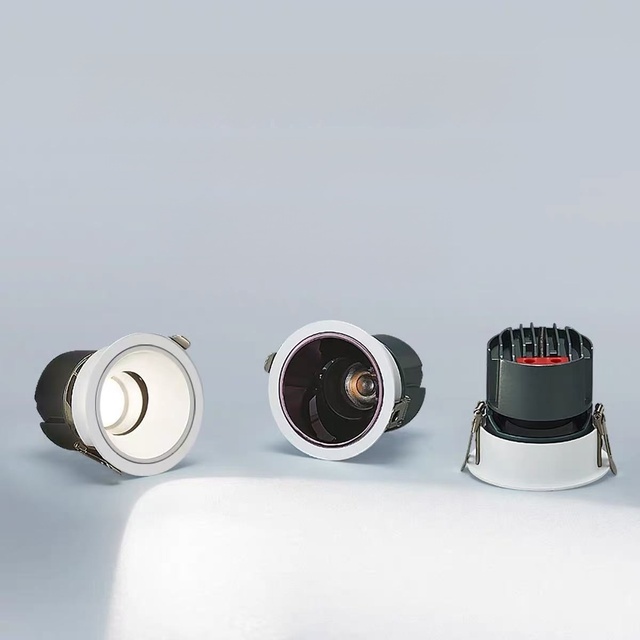 LED Recessed Deep Anti-glare High Quality High Brightness Adjustable Direction Indoor Lighting Ceiling 9W12W15W20W Spotlight