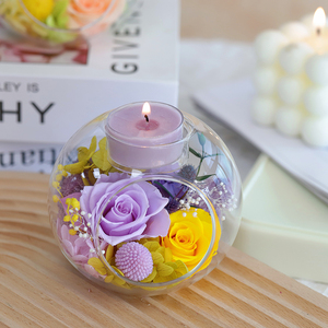 Nuevo Modelo de Vela Aromática en Bola de Cristal con Flor Preservada, Rosa Eterna, Regalo para el Día de San Valentín, Decoración del Hogar, Arreglo de Escena - Product Image 4
