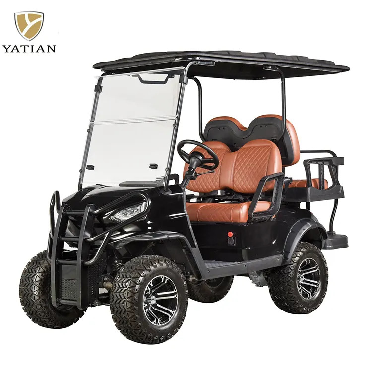 2024 Hot selling Latest Model Electric Golf cart two row with two seats additional seats available