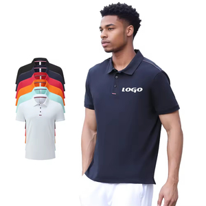 เสื้อโปโลผ้าสเตรชพิมพ์โลโก้ตามสั่ง ทรงหลวม สวมใส่สบาย เหมาะสำหรับเล่นเทนนิสและใส่ในชีวิตประจำวัน - Product Image 1