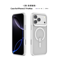 Coque de téléphone portable magnétique antichoc en TPU+PC mat Vkoo pour iPhone 17 16 15 14 Pro Max, emballage en sac OPP