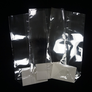 Opp clear plastic bread packaging bag clear opp side gusset square bottom bread bag transparent opp block bottom bakery bag