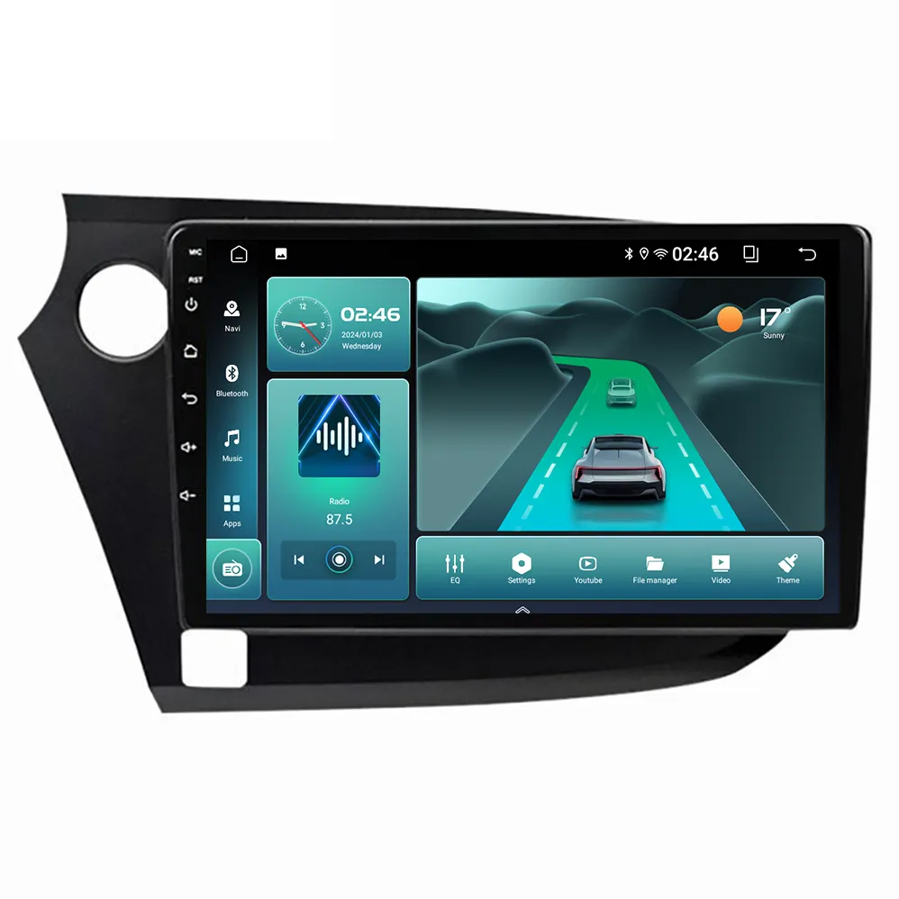 Nouvelle unité principale Android Auto Radio 2 Din autoradio pour Honda Insight 2009-2014 dvd GPS Navigation stéréo 5G-WIFI lecteur de voiture