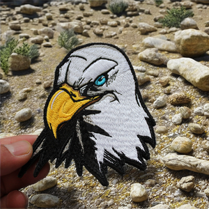 Patch brodé ultra-fin Aigle DIY thermocollant sur toile, écologique, pour vêtements, exquis - Product Image 2