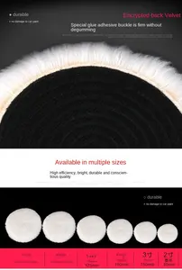 Quality Artificial Wool Polishing Buffing Pad And Car Single Side Sheepskin 7inch 3m Wool Buffing Pad Polishing Cut Wool Pad