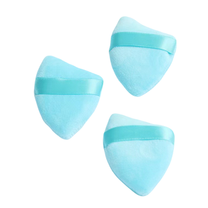 Etiqueta privada Triángulo Negro Rosa <span class=keywords><strong>Gris</strong></span> Beige Polvo <span class=keywords><strong>Puff</strong></span> Cosmético suave Puffs Terciopelo Polvo <span class=keywords><strong>Puff</strong></span> - Product Image 4