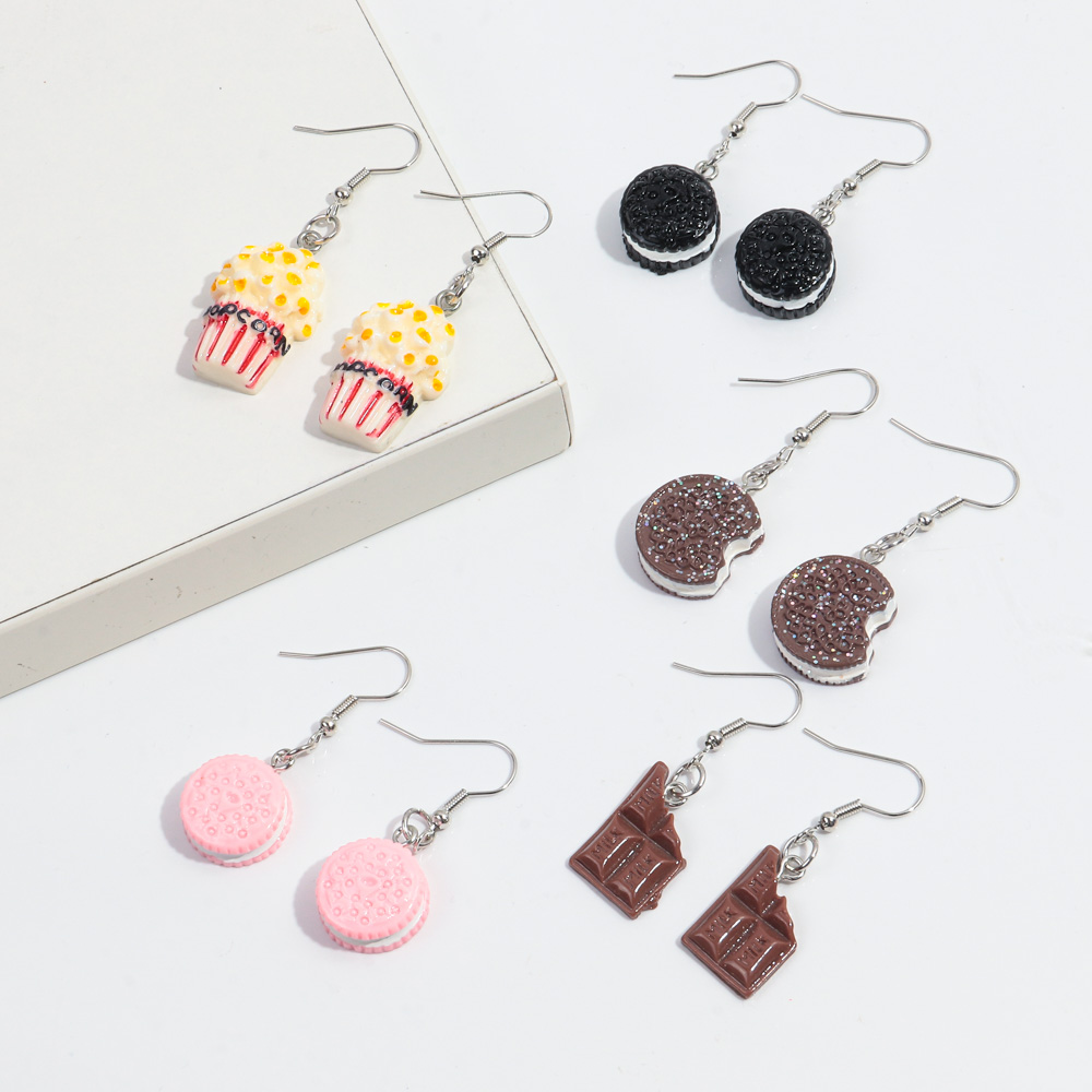 Beadthoven - 60 cabochon in resina a tema dessert, 5 stili, a forma di luna, gelato, orso, ciambella, decorazione per alimenti, per custodie fai da te
