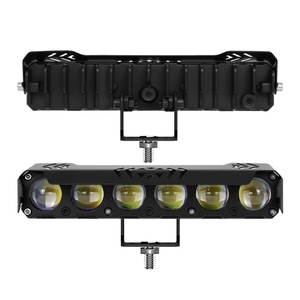Projecteur LED à 6 lentilles, lumière blanche et jaune, phare LED pour moto, lumière de travail auxiliaire - Product Image 2