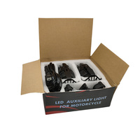 Feux antibrouillard avant universels pour moto 40W, 6000K, LED, feux auxiliaires, feux de route, ensemble avec protections, relais, câble, kit