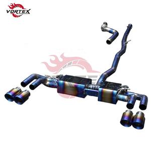 Silencieux d'échappement Catback Valvetronic en alliage de titane Vortex Grade 5 pour Mercedes Benz GLA GLA45 AMG, haute performance, finition bleu brûlé, design Fish - Product Image 5