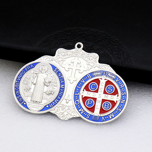Regalos de Medalla de San <span class=keywords><strong>Benito</strong></span> para Católicos Amuleto de Protección Llave de San <span class=keywords><strong>Benito</strong></span> 8.8*6.1cm Dijes Grandes de San <span class=keywords><strong>Benito</strong></span> - Product Image 5