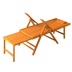 Salotto di bambù fresco pieghevole all'aperto con cuscino e cuscino per l'estate regolabile vecchio uomo sedia a letto - Product Image 1