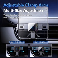 Support de chargeur sans fil pour voiture 15W à charge rapide Type-C pour téléphones à écran pliable, compatible avec les téléphones épais, pince à induction automatique tactile
