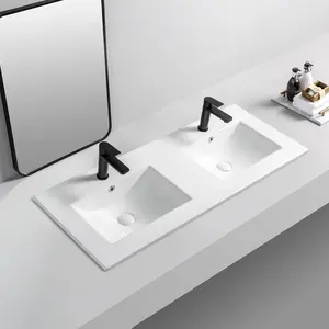 White color sanitary ware ceramic sun downer bathroom right side thin edge basin washing hand basin