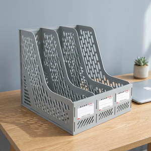 ZHI QUAN Model 618 Plastic Document Rack Desktop A4 <b>File</b> Office Organizer 3 Column Magazine Storage <b>Holders</b> High Quality Tray - Product Image 3