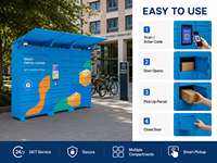 Casillero Inteligente para Paquetes al Aire Libre de 17 Puertas con Pantalla Táctil de 21 Pulgadas, Gabinete de Recogida de Paquetes de Autoservicio para Apartamentos y Comunidades