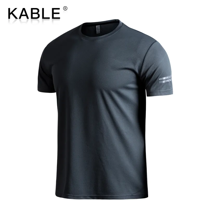 Camiseta deportiva personalizada para hombre, ropa informal de verano con estampado en c para correr y gimnasio