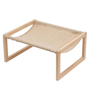 Pet Camping <b>Bed</b> Rectangular Wooden Cat <b>Bed</b> Breathable Washable Floor Style All Season Minimalist Design - Product Image 5