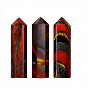 Œil de tigre naturel en fer, pointe unique, poli, en vrac, fournisseur en gros ALIZA AGATE EXPORTS, artisanat, bricolage - Product Image 4