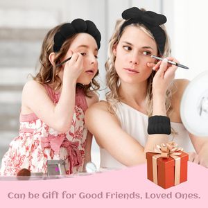 Muñequera de Spa personalizada, puños de microfibra, banda de lavado de muñeca elástica, puños de limpieza para lavar la cara, pulseras absorbentes - Product Image 5