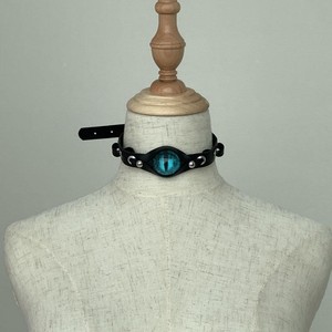 Collar Gótico Multicolor con Ojos de Demonio para Hombre y Mujer, Collar de Cuero Punk, Joyería - Product Image 6