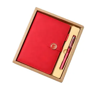 Presente de Natal conjuntos para mulheres Imagens personalizadas PU Notebook Gift Set com caneta e Usb Flash Drive