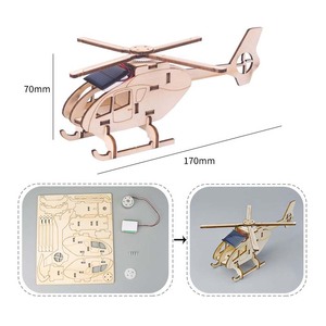 Giáo Dục Bằng Gỗ Năng Lượng Mặt Trời Máy Bay Trực Thăng Máy Bay Điện Xe Lắp Ráp Năng Lượng Mặt Trời Hệ Thống Đồ Chơi DIY Khoa Học Trường Dự Án - Product Image 6