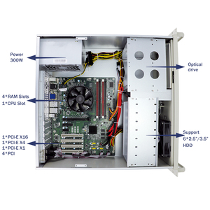 4u промышленный сервер с креплением в стойку, ПК Intel ivybridge i3 i5 i7 с 6USB и 6 последовательными портами, поддержка <span class=keywords><strong>3</strong></span> PCI и PCIE - Product Image 5