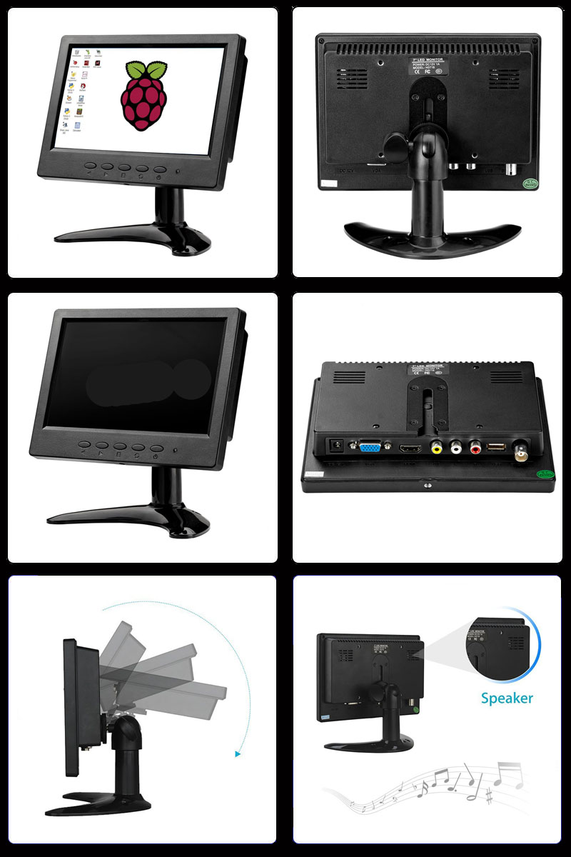 TftLcdカラーモニター1024*600小型モニター工場直販7インチLED