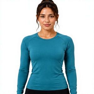Haut de sous-blouse médical extensible à manches longues pour femme, col en V, qualité supérieure, pour infirmière, uniforme d'hôpital, OEM - Product Image 1