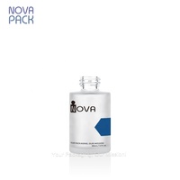 Flacon compte-gouttes rond en verre blanc givré de 20ml 30ml 50ml 60ml 80ml Flacon compte-gouttes cosmétique d'huile capillaire d'huile pour le corps avec boîte en papier