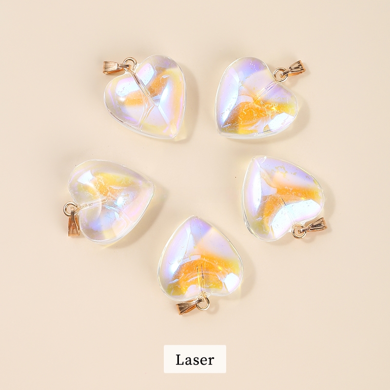 Ciondolo a Cuore in Vetro Laser