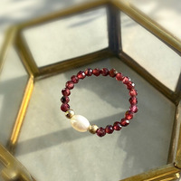 Perlen ring Schmuck Natürlicher Süßwasser perlen kristall Wasserdichte Edelstahl perlen Frauen Trend ring Kunden spezifischer Ring