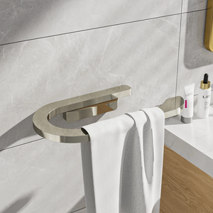<span class=keywords><strong>Portasciugamani</strong></span> in Ottone Spazzolato Oro, Salvaspazio, Resistente, Antiruggine, Montaggio a Parete <span class=keywords><strong>per</strong></span> Bagno e <span class=keywords><strong>Lavabo</strong></span> - Product Image 3