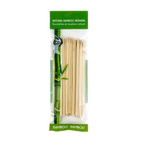 Bamboo Bbq Skewers Bamboo 30cm 6mm Stick 25 Cm 50cm Flat Skewers Bbq Grill Flat Skewer Bbq