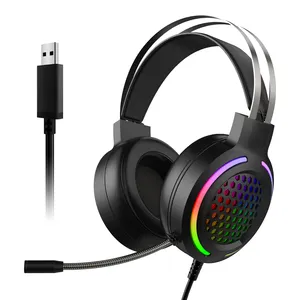 Hot Jual M12 Profesional Gaming Headset Stand Komputer Kabel Headset dengan Mikrofon