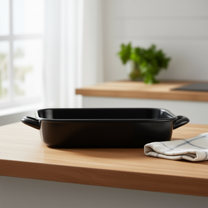 ถาดย่างทรงสี่เหลี่ยม KARL KRGER ขนาด 26x18.5x6 ซม. เคลือบสีดำ - Product Image 3