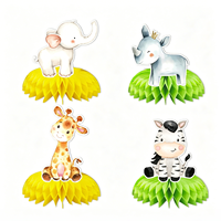 Assiettes en papier, serviettes, couverts, décorations de fête sur le thème de la jungle, animaux sauvages, ensemble de vaisselle pour anniversaire