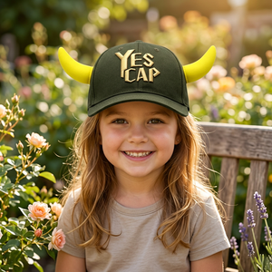 Cappellino da Baseball Personalizzato per Bambini con Corna 3D, Cappello da Sole Unisex per Bambini, Logo Personalizzato, Artigianato in Tessuto, per Feste, Attività all'Aperto, Streetwear - Product Image 4