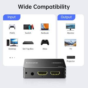 Divisor HDTV Biaze 8K 1 a 2, Compatible con 4K120Hz <span class=keywords><strong>HDR</strong></span> Dolby/DTS EDID HDCP 2.3 PS5 Xbox NVIDIA, Extracción de Audio de 3.5mm, Alimentación Tipo-C - Product Image 6