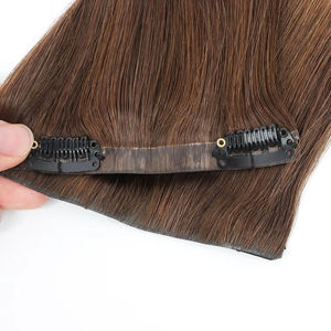 최고-노치 품질 100% 처녀 페루 전체 큐티클 헤어 익스텐션 슈퍼 원활한 클립 인 아니 MOQ 높은 인모 익스텐션 - Product Image 4